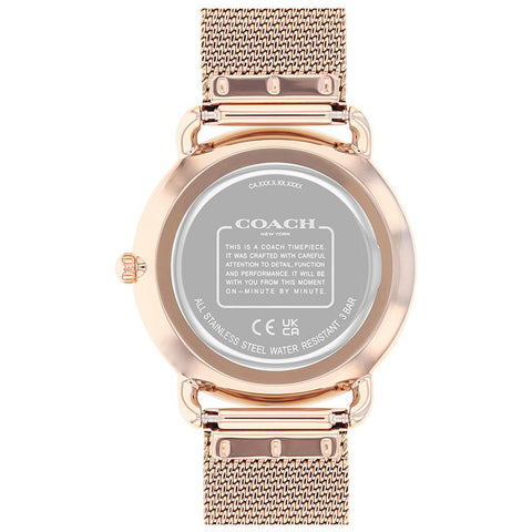 COACH 14504383 Stylish 36mm Design Elegant Leather Strap Water Resistant 5-Year Warranty