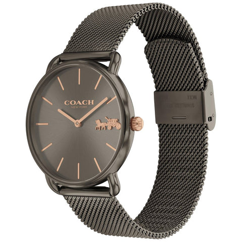 COACH 14504385 Elegant Black 36mm Design Durable Stainless Steel Water Resistant 5-Year Warranty