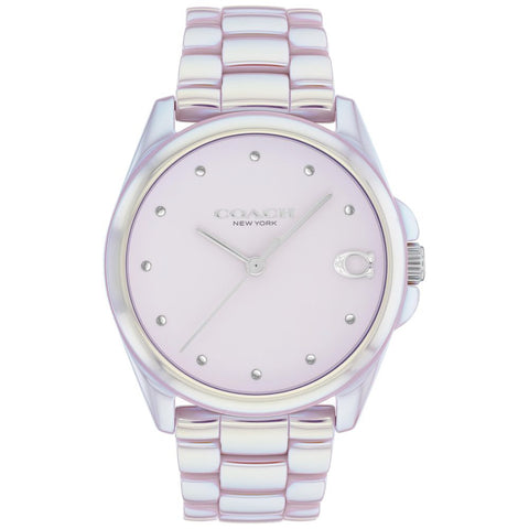COACH 14504391 Stylish 36mm Case Durable Stainless Steel Elegant Blush Dial 5-Year Warranty