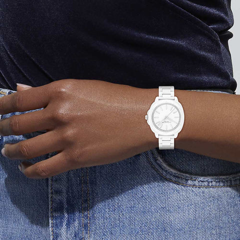 COACH 14504401 Stylish 34mm White Dial Elegant Design 5-Year Warranty Water Resistant