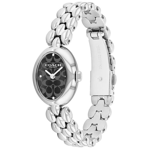 COACH 14504420 Elegant Black Design 22.5mm x 27.5mm 5-Year Warranty Stylish Women's Watch