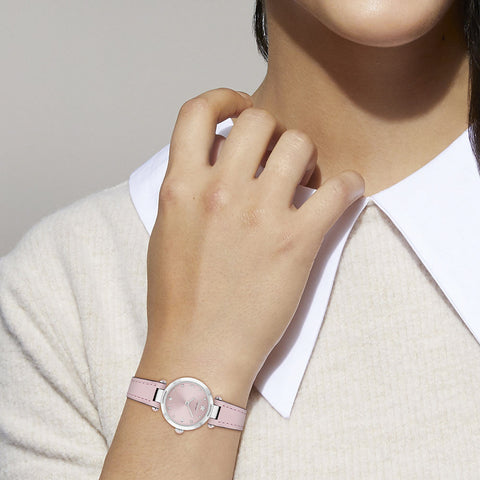 COACH 14504458 Stylish Pink 26mm Watch with 5-Year Warranty Elegant Design Durable Materials