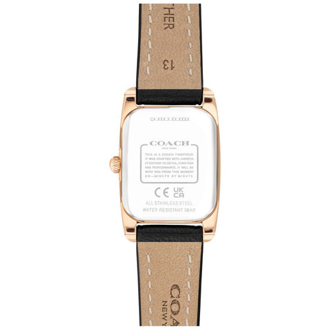 COACH 14504644 Elegant Black Pink Gold Design 5-Year Warranty Stylish 20x30mm Size
