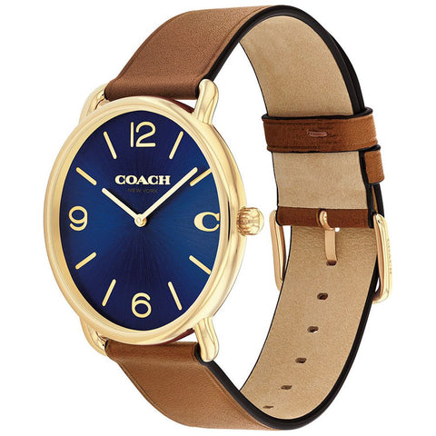 COACH 14602644 Stylish Navy 41mm Watch with 5-Year Warranty Elegant Design Durable Materials