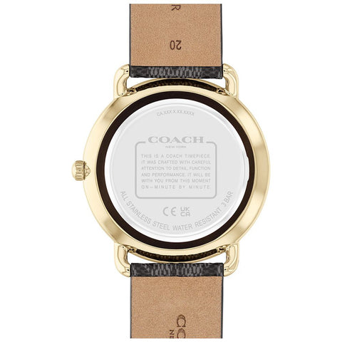 COACH 14602672 Elegant 41mm Black Dial Stainless Steel Water Resistant 5-Year Warranty