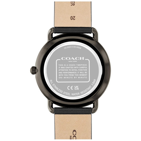 COACH 14602719 Elegant Black Dial 41mm Stainless Steel Case Water Resistant 5-Year Warranty