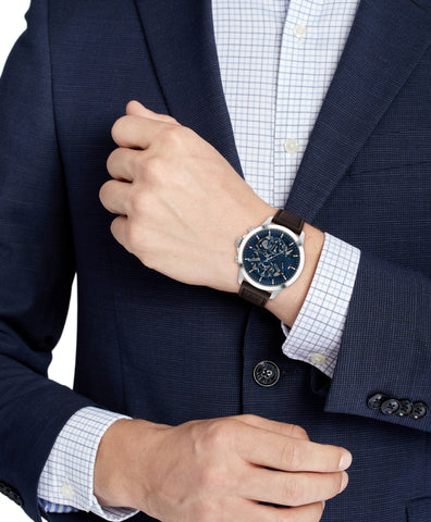 1710476 Men's Navy Watch Stylish Design Water Resistant Quartz Movement Durable Strap