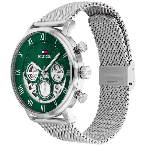 1710567 Men's Watch Green Stainless Steel Water Resistant Quartz Elegant Design