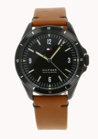 1791906 Men's Watch Black Stainless Steel Water Resistant Quartz Chronograph Elegant Design