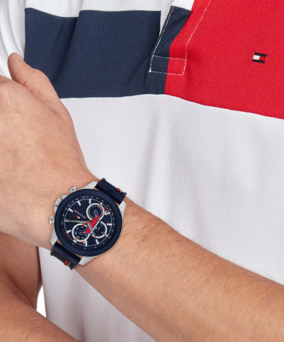 1792083 CLARK Navy Watch - Stylish Design - Water Resistant - Japanese Quartz Movement - Comfortable Fit