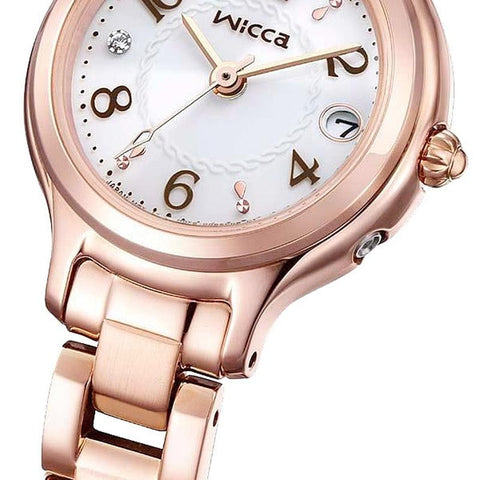 CITIZEN KS1-961-11 Watch - Women's Wicca Solar Tech Radio Watch with Metal Band (Image 4)