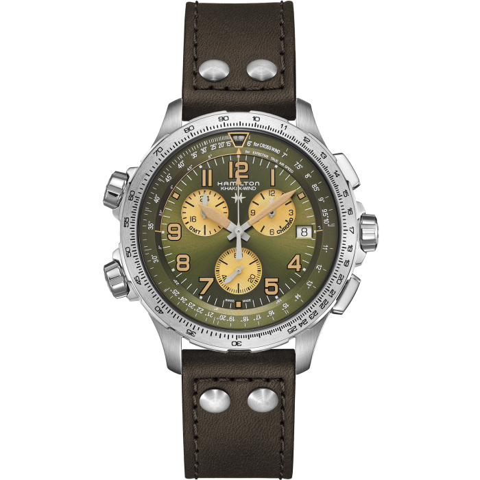 Hamilton H77932560 Watch - Khaki Aviation X-Wind GMT Chrono Quartz