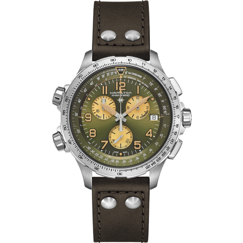 Hamilton H77932560 Watch - Khaki Aviation X-Wind GMT Chrono Quartz