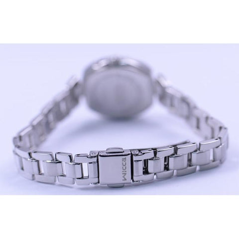 "Citizen Women's Wicca Solar Tech Radio Controlled Watch Happy Diary Blooming Color Tonneau Silver KL0-715-11"