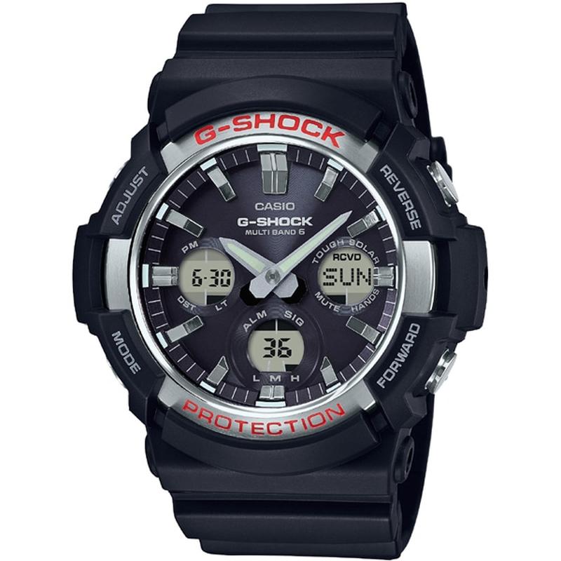 CASIO GAW-100-1AJF Watch - Men's Big Case Radio Solar Silver Watch