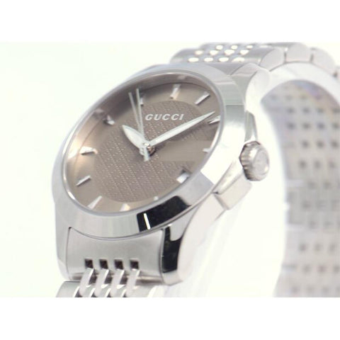 GUCCI G-Timeless 2-Year Warranty Brown YA126503 [Parallel Import]