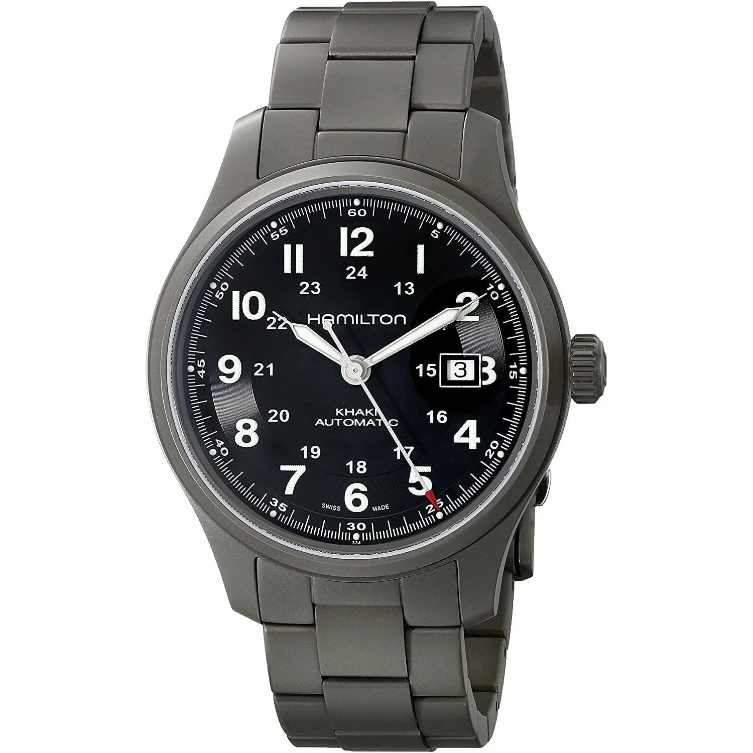 Hamilton H70565133 Watch - Khaki Field Khaki Titanium Auto (Image 4)
