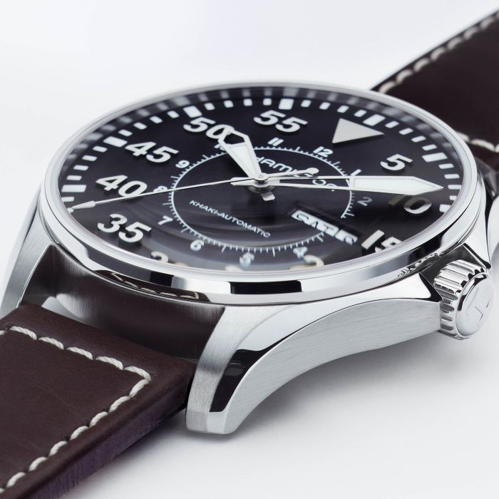 Hamilton H64715535 Watch - Khaki Aviation Pilot Day Date Auto (Image 4)