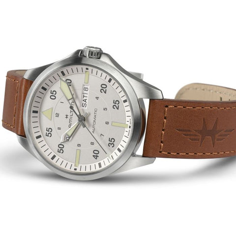 Hamilton H64635550 Watch - Khaki Aviation Pilot Day Date Auto (Image 4)