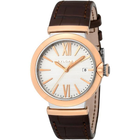 BVLGARI Men's Parallel Imported Watch with 2-Year Warranty LU40C6SPGLD Lucia Silver