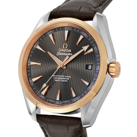OMEGA 231.23.42.21.06.003 Watch - Seamaster Aqua Terra, 5-Year Warranty, Gray Dial, Automatic Movement, Water Resistant (Imag