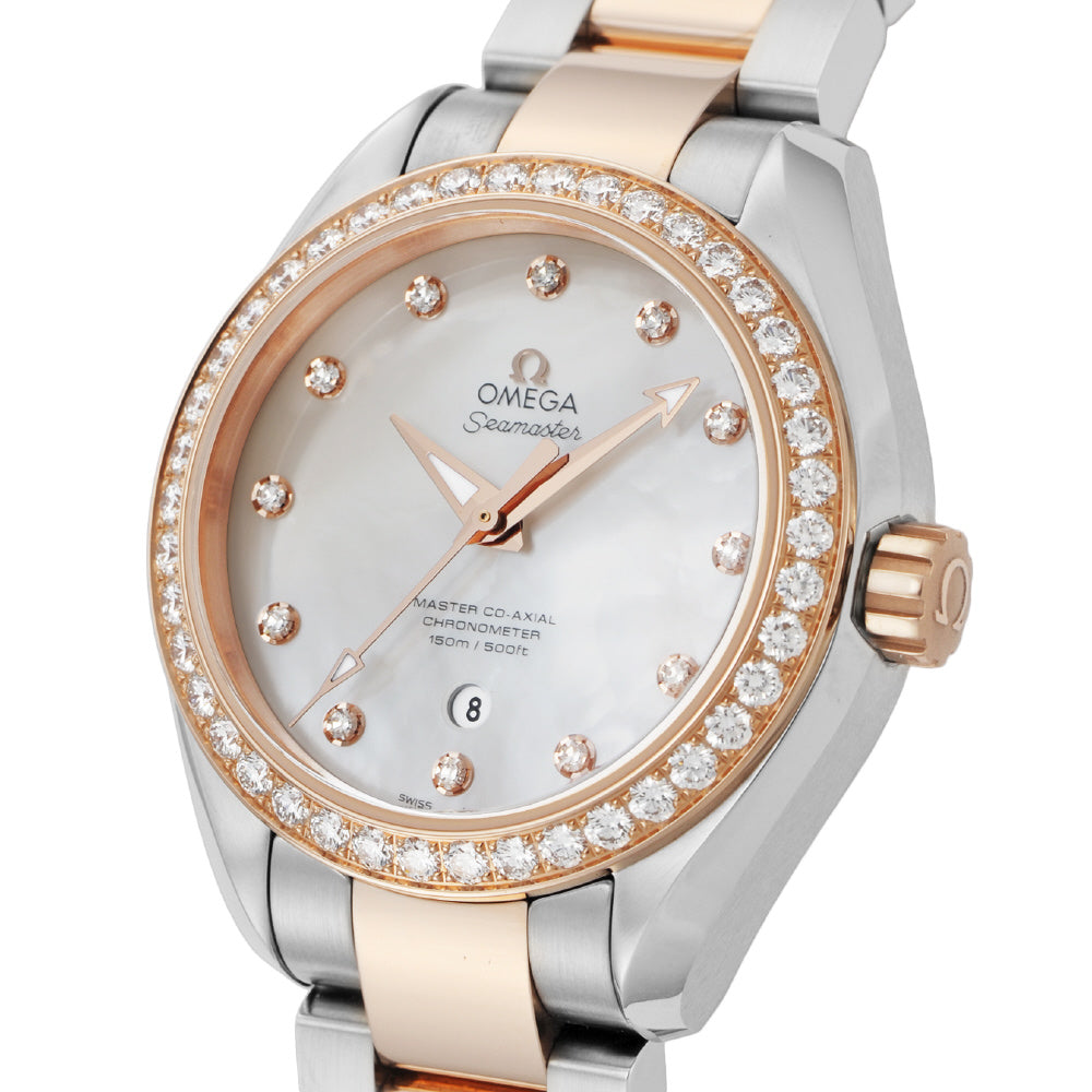 OMEGA 23125342055005 Watch - Seamaster Aqua Terra 5-Year Warranty White Pearl Dial Automatic Movement 34mm Case (Image 2)