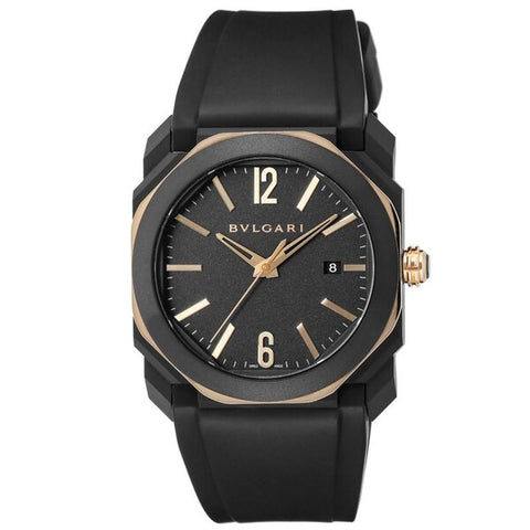 BVLGARI BGO41PBBSGVD Watch - Men's Rubber Strap Parallel Import Watch 2-Year Warranty