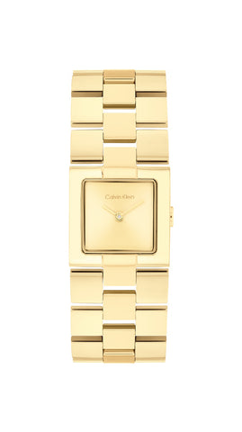 CALVIN KLEIN 25100089 Elegant Gold Watch 5-Year Warranty Stylish Design Water Resistant