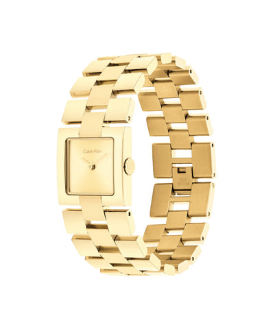CALVIN KLEIN 25100089 Elegant Gold Watch 5-Year Warranty Stylish Design Water Resistant