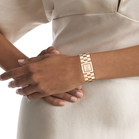 CALVIN KLEIN 25100090 Elegant Meridian Watch Pink Gold Stainless Steel Water Resistant 5-Year Warranty