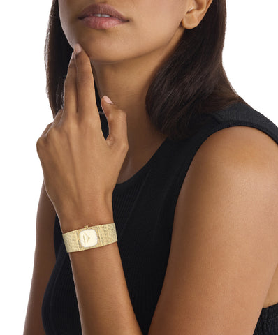 CALVIN KLEIN 25100178 Sophisticated Square Gold Elegant Design 5-Year Warranty Water Resistant Stylish Timepiece