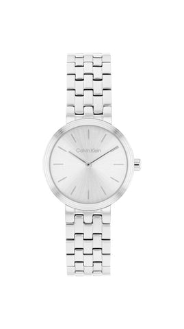 CALVIN KLEIN 25100186 Elegant Silver Watch 5-Year Warranty Stylish Design Water Resistant