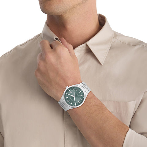 CALVIN KLEIN 25200492 Distinguish Men's Watch Green Stainless Steel Water Resistant Modern Design