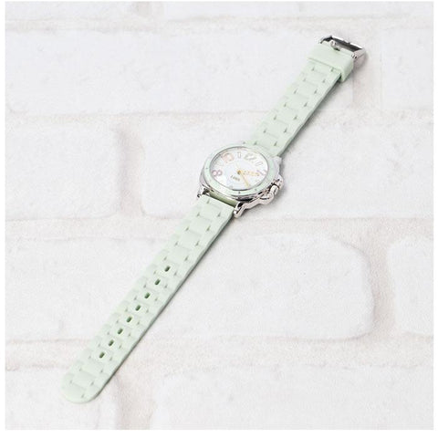 25L1362BE Stylish Women's Watch Silicone Strap Soft Beige Color Water Resistant Elegant Design