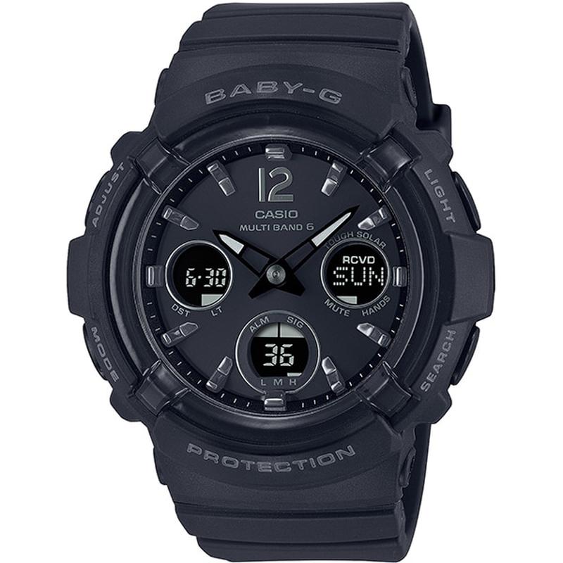 CASIO BGA-2800-1AJF Watch - Women's BABY-G Solar Radio Watch 10 ATM Water Resistant Rubber Band
