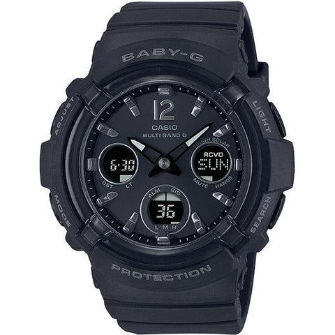 CASIO BGA-2800-1AJF Watch - Women's BABY-G Solar Radio Watch 10 ATM Water Resistant Rubber Band