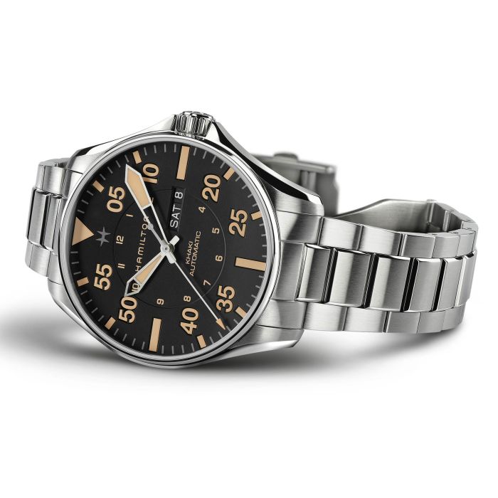 Hamilton H64725131 Watch - Khaki Aviation Pilot Day Date Auto (Image 3)