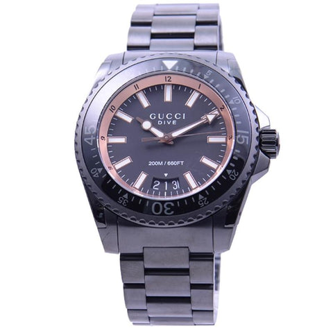 GUCCI Dive 2-Year Warranty Black YA136213 [Parallel Import]