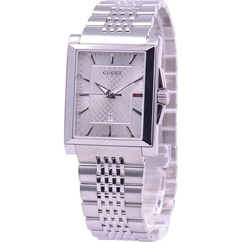 GUCCI Rectangle 2-Year Warranty Silver YA138403 [Parallel Import]