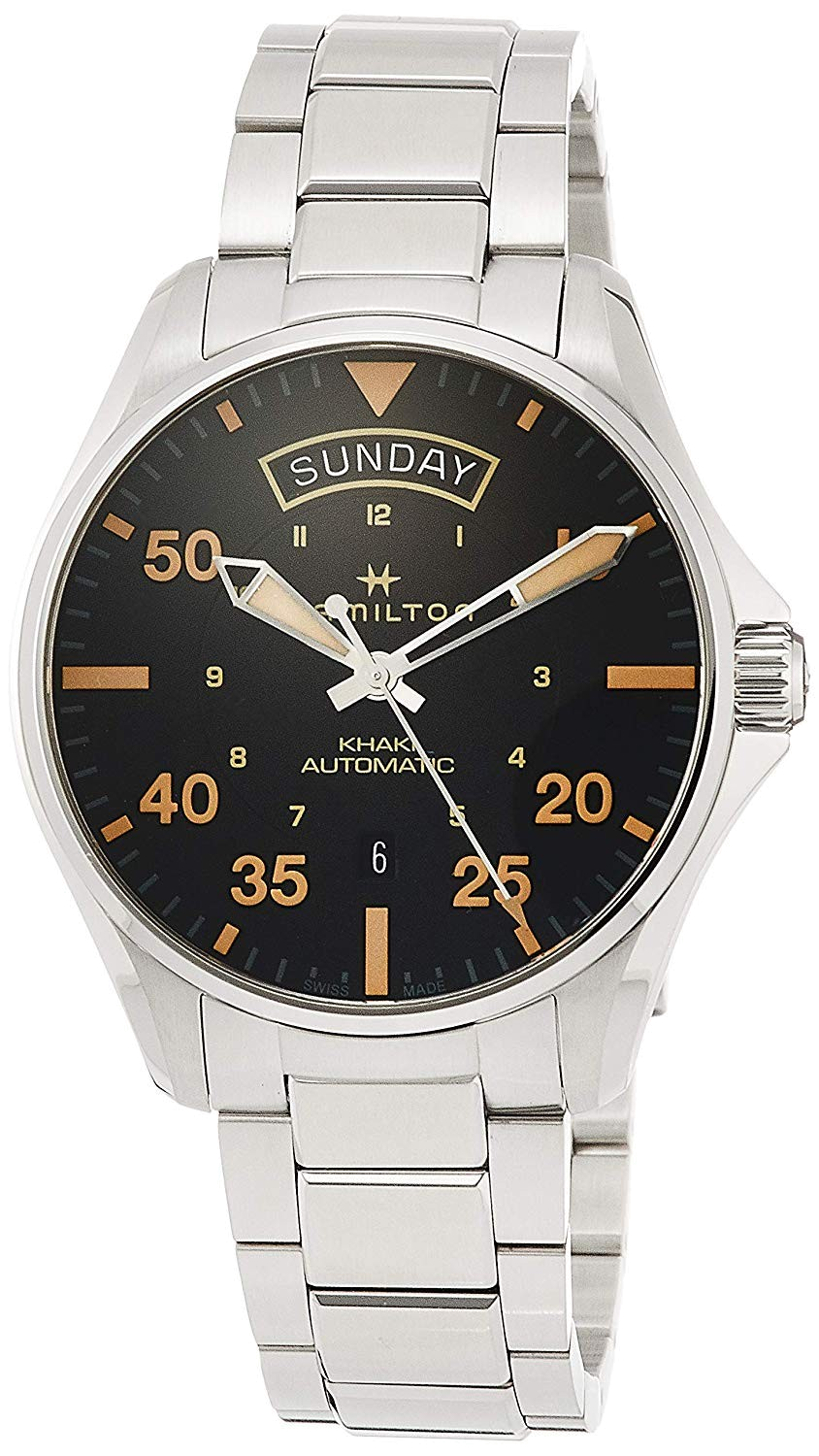 Hamilton H64645131 Watch - Khaki Aviation Day Date Auto (Image 4)