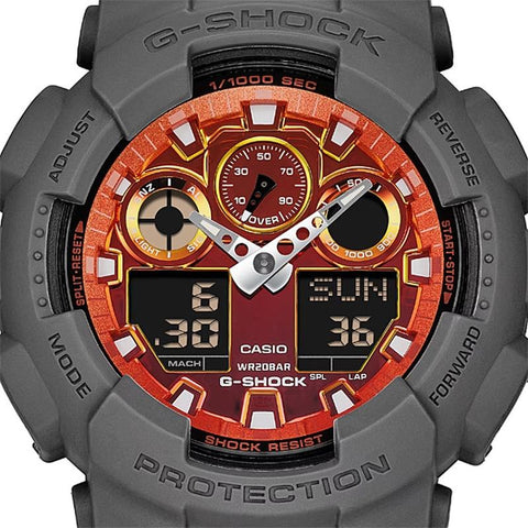 CASIO GA-100FL-8AJF Watch - Men's G-SHOCK Flame Inside Series (Image 3)