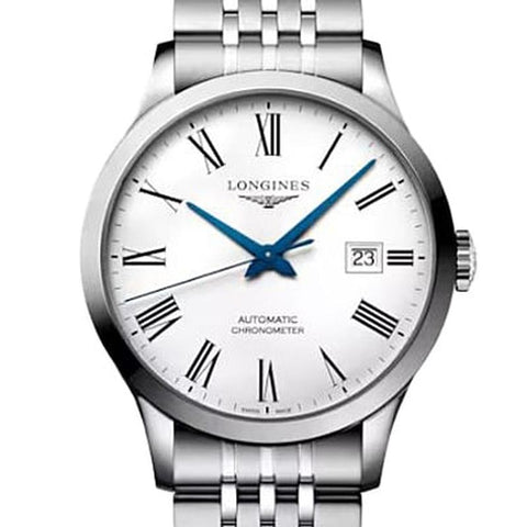 Longines Nan Record (Record) White Parallel Import 2-Year Warranty L2.821.4.11.6