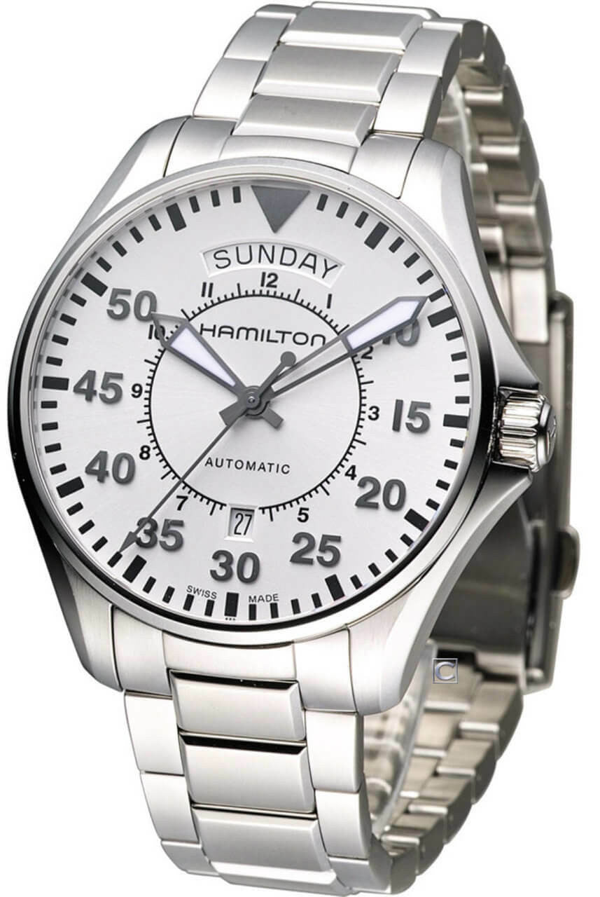 Hamilton H64615155 Watch - Khaki Aviation Pilot Day Date Auto (Image 4)