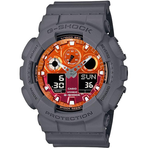 CASIO GA-100FL-8AJF Watch - Men's G-SHOCK Flame Inside Series