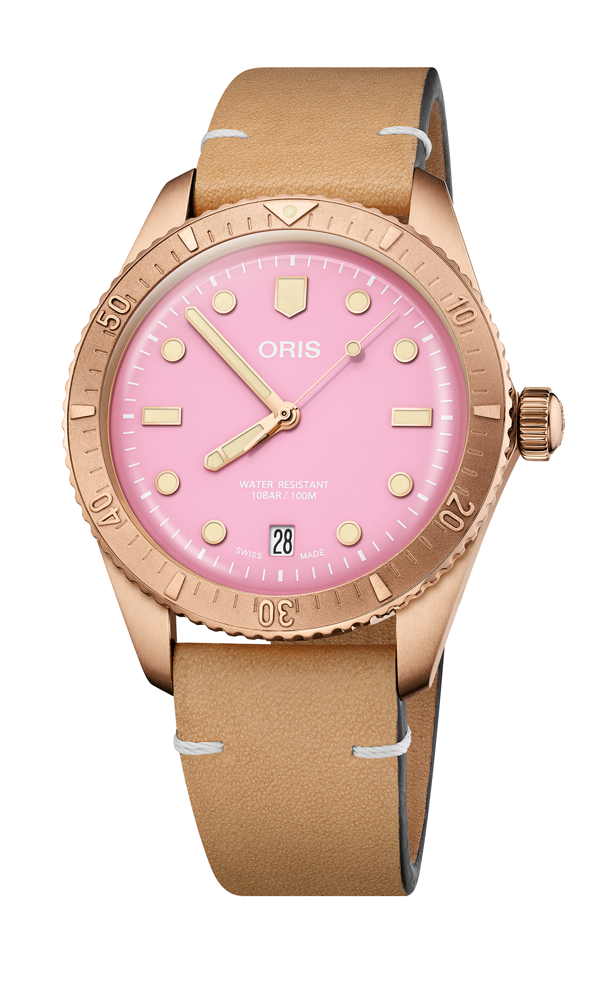 Oris 01-733-7771-3158-07-3-19-04BRS Watch - Divers Sixty-Five Cotton Candy (Image 6)