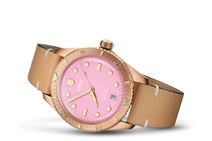Oris 01-733-7771-3158-07-3-19-04BRS Watch - Divers Sixty-Five Cotton Candy