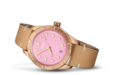 Oris 01-733-7771-3158-07-3-19-04BRS Watch - Divers Sixty-Five Cotton Candy