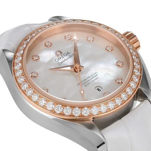 OMEGA 231.28.34.20.55.003 Watch - Ladies Omega Seamaster Aqua Terra White Pearl Parallel Import 5-Year Warranty (Image 2)