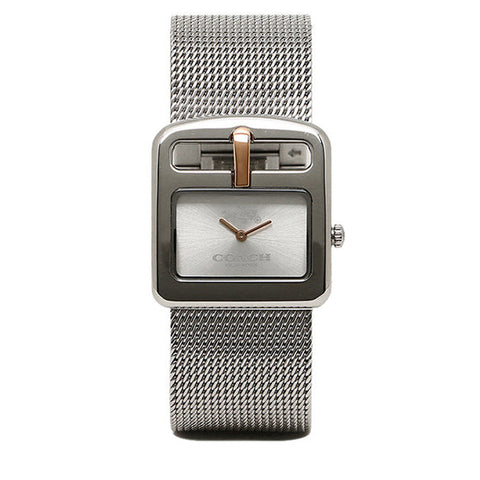 COACH 14502318 Watch - COACH Duffle Buckle - 2-Year Warranty, Silver Color, Stylish & Durable [Parallel Import]