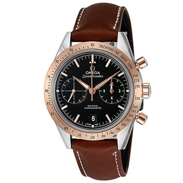 OMEGA 33122425101001 Watch - Speedmaster 57 5-Year Warranty Black Chronograph Stainless Steel Automatic